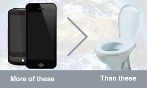 More phones than Toilets